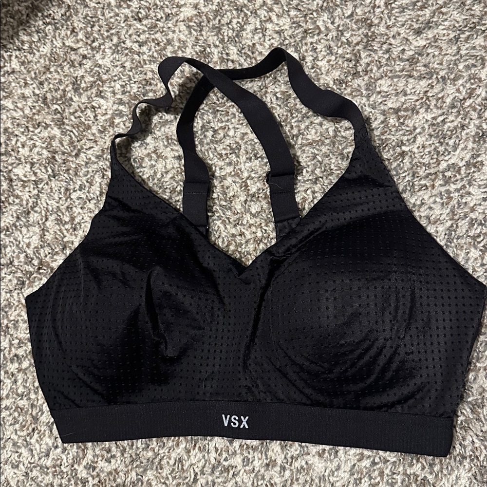 VSX Black Perforated Sports Bra